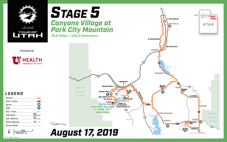 These roads will close during the Tour of Utah bike race