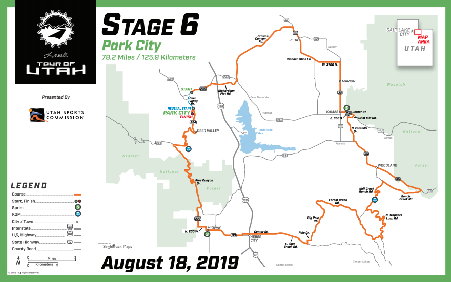 These roads will close during the Tour of Utah bike race