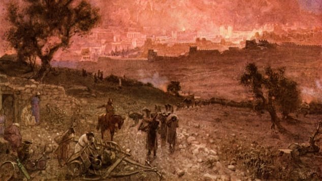 An illustration of the Babylonian conquest of Jerusalem, by William Hole, 1846-1917. Photo: Culture Club, Getty Images