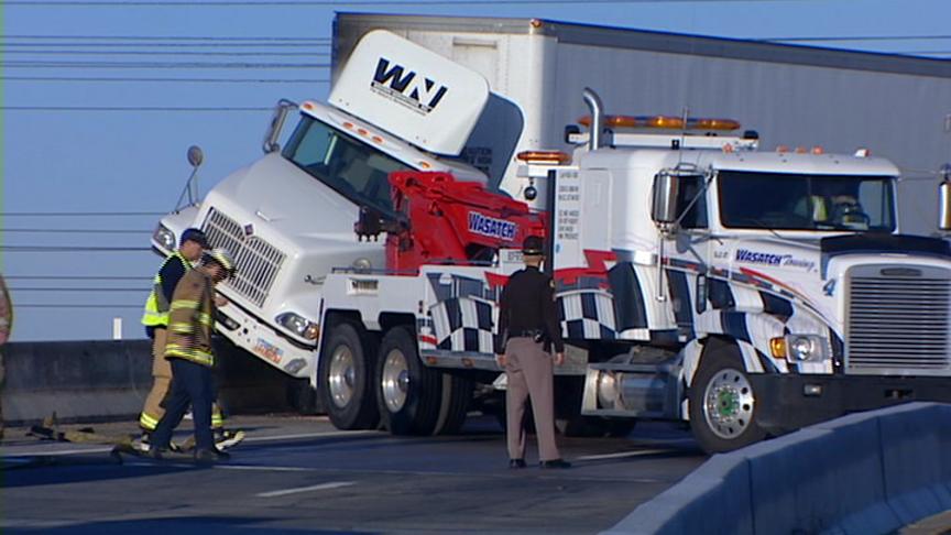 Semi Truck Crash Causes Problems for Morning Commuters