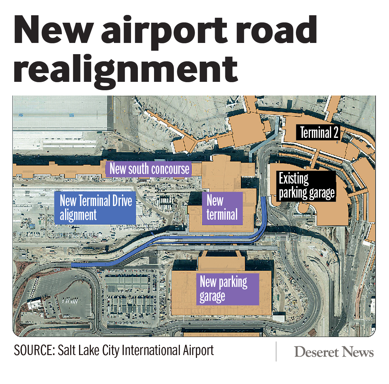 Detour ahead: Salt Lake airport debuts new exit road 