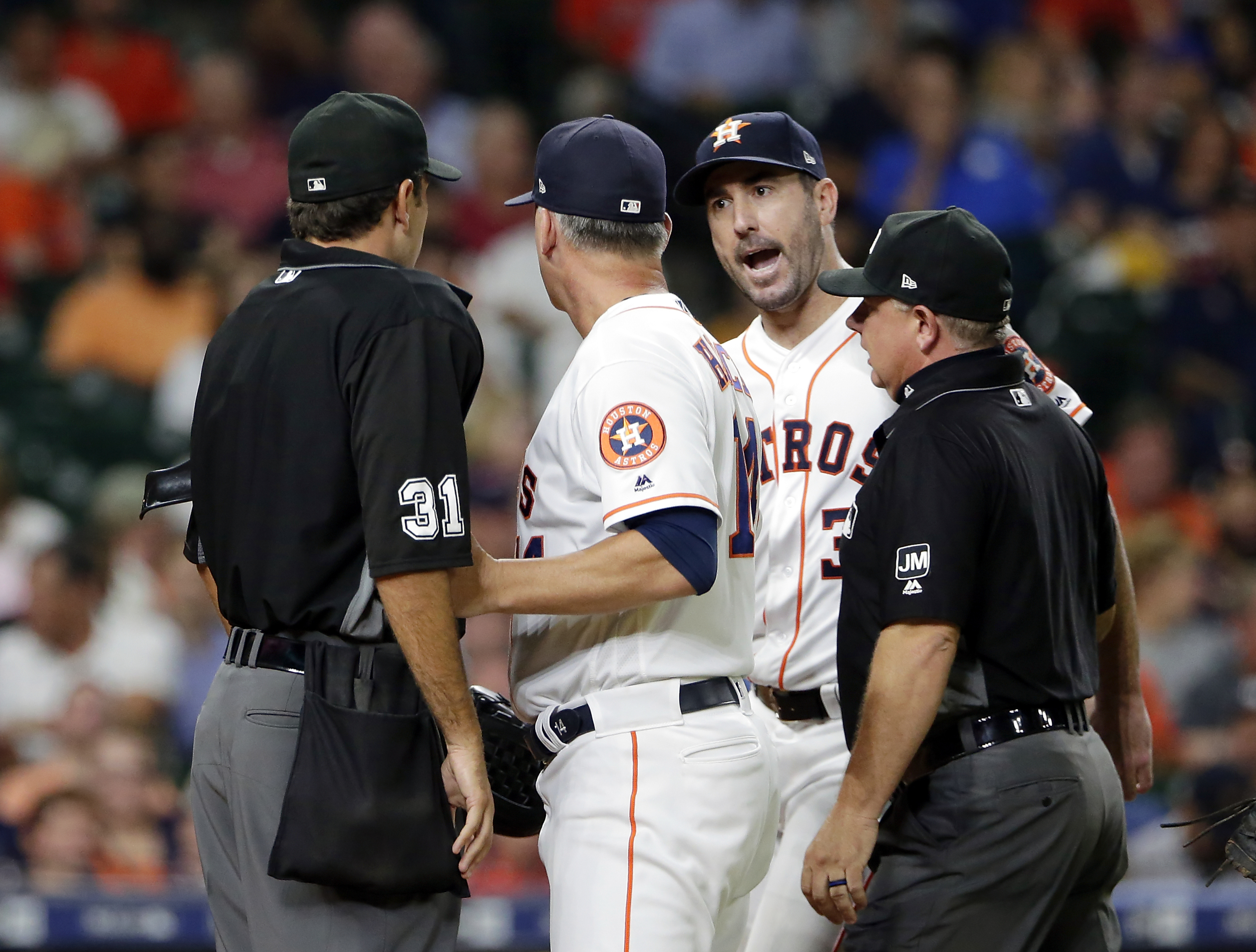 Houston ace Verlander ejected in sixth inning against Rays