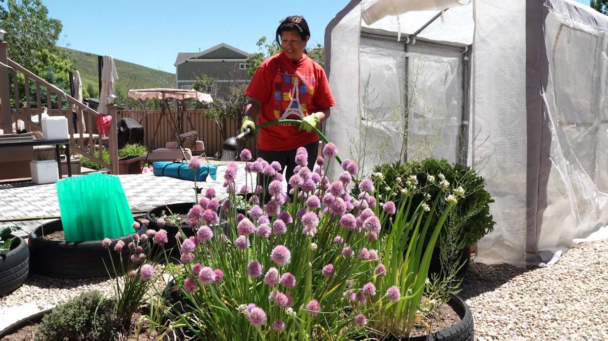 Gauri Mohan said distraction is one of her best strategies for coping with her chronic pain. Gardening is one of her favorite activities. (Photo: KSL TV)