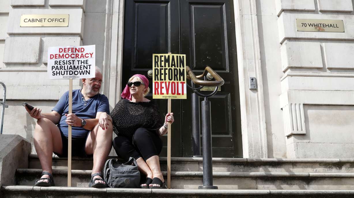 Parliament's suspension before Brexit protested across UK