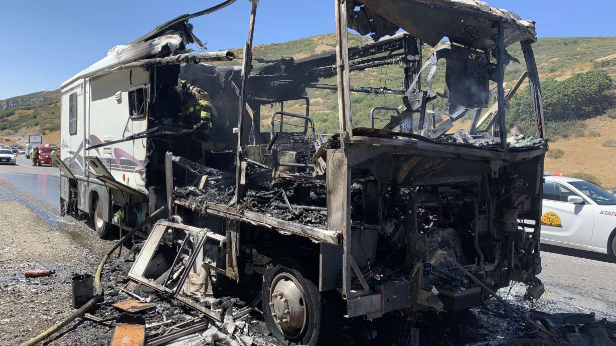 Vehicle fire slows traffic on EB I-80 in Parleys Canyon