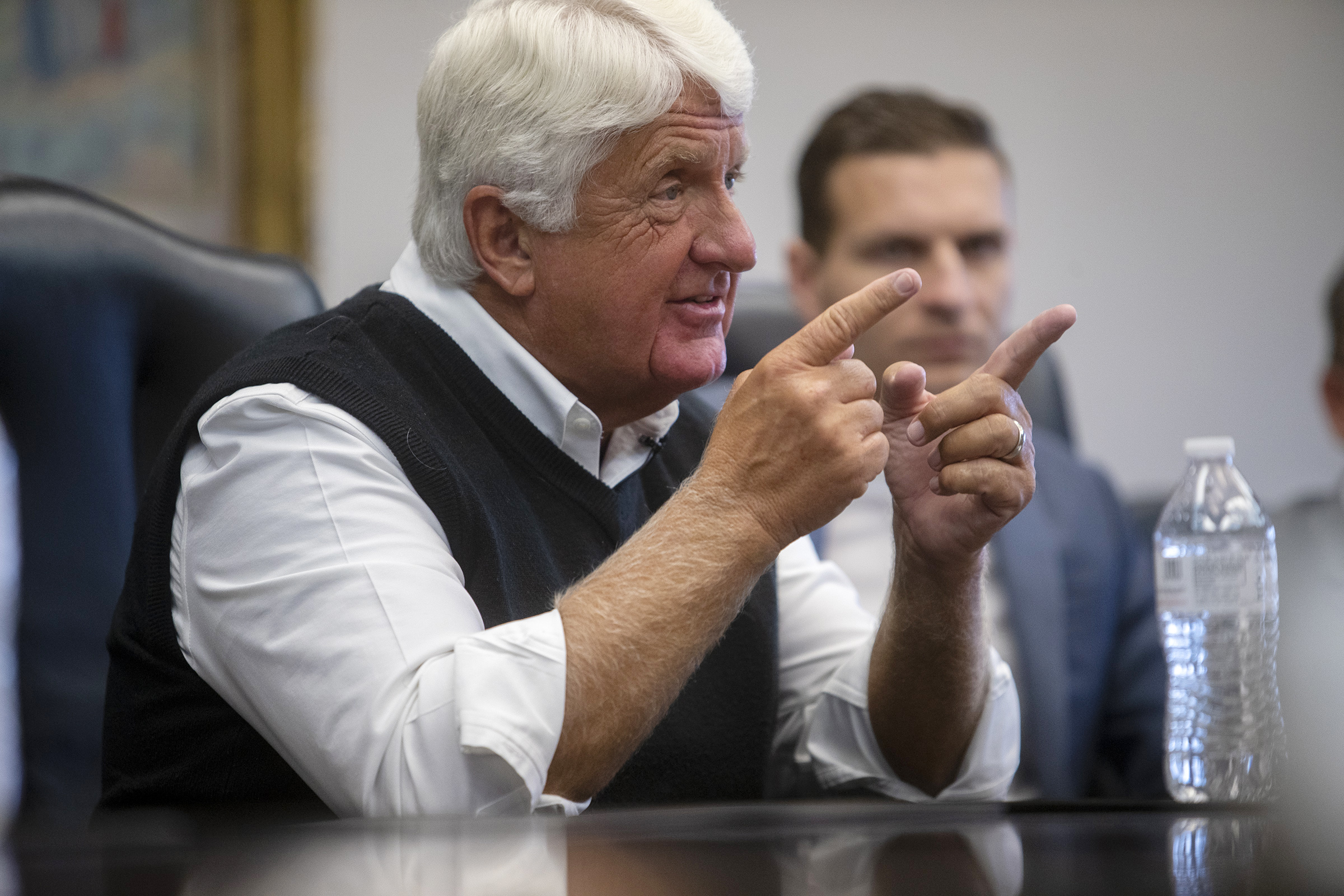 Rep. Rob Bishop, R-Utah, talks with the KSL editorial boards in Salt Lake City on Monday, July 29, 2019.