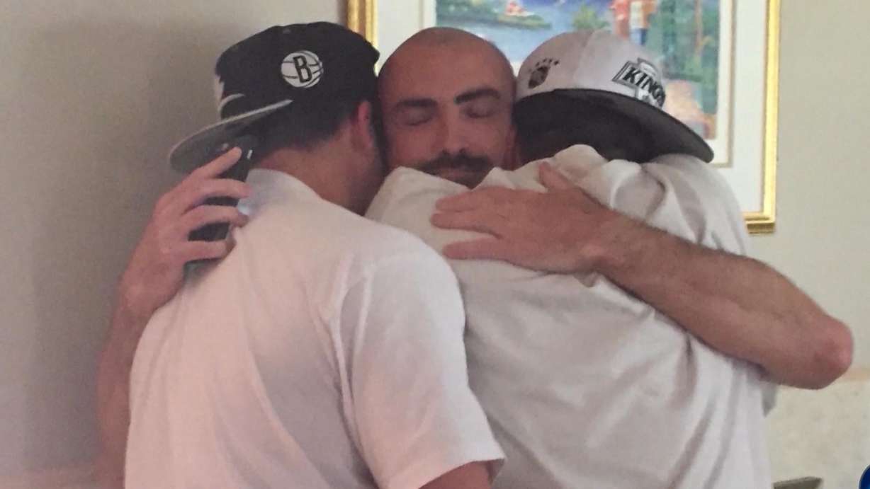 Weldon Angelos and his sons. Photo: KSL TV