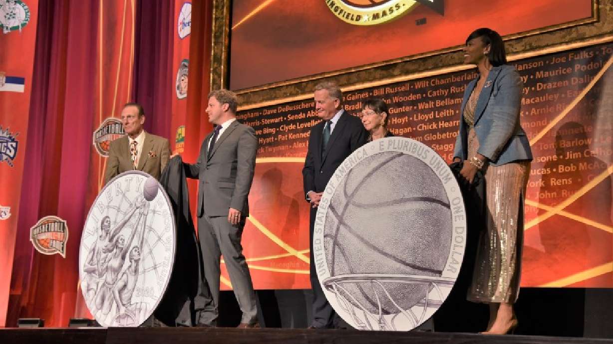 How a game at Vivint Arena helped influence the 2020 Basketball Hall of Fame coin design