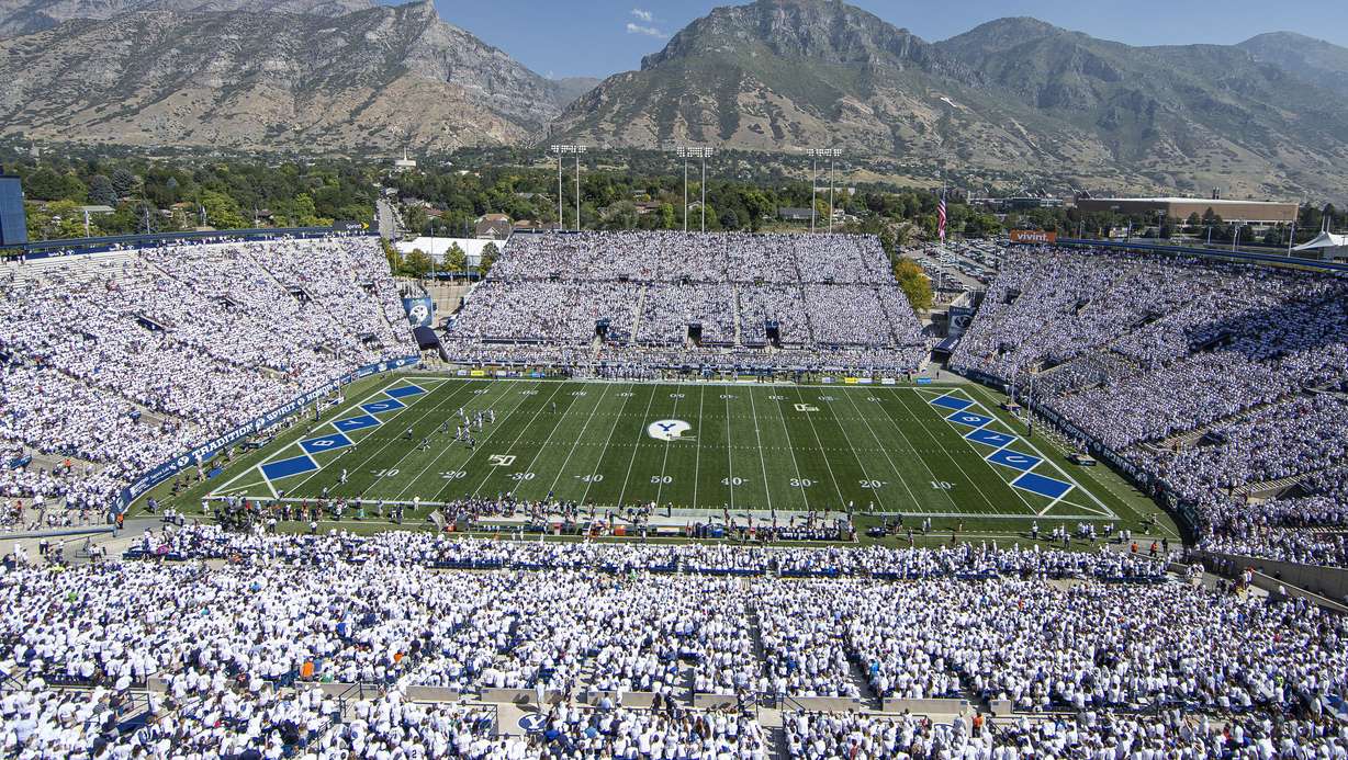 BYU football will host a throwback game Saturday against No. 22 Washington, with uniforms, end zone markings, and $2 hot dogs included. (Courtesy: BYU Photo)