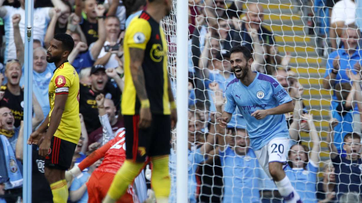 Man City falls just short of EPL record with 8-0 win