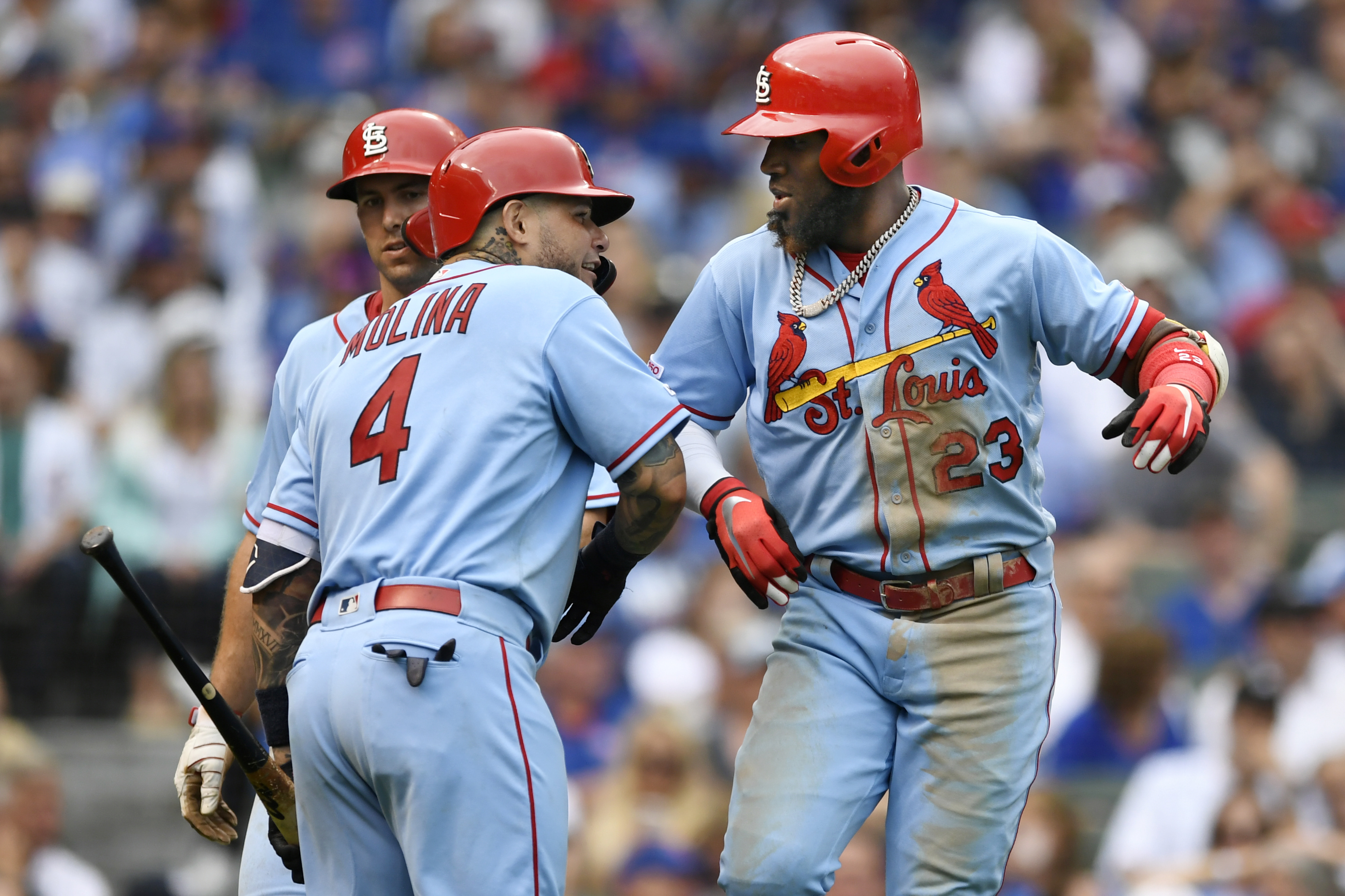 Molina, DeJong HRs carry Cardinals past struggling Cubs 9-8