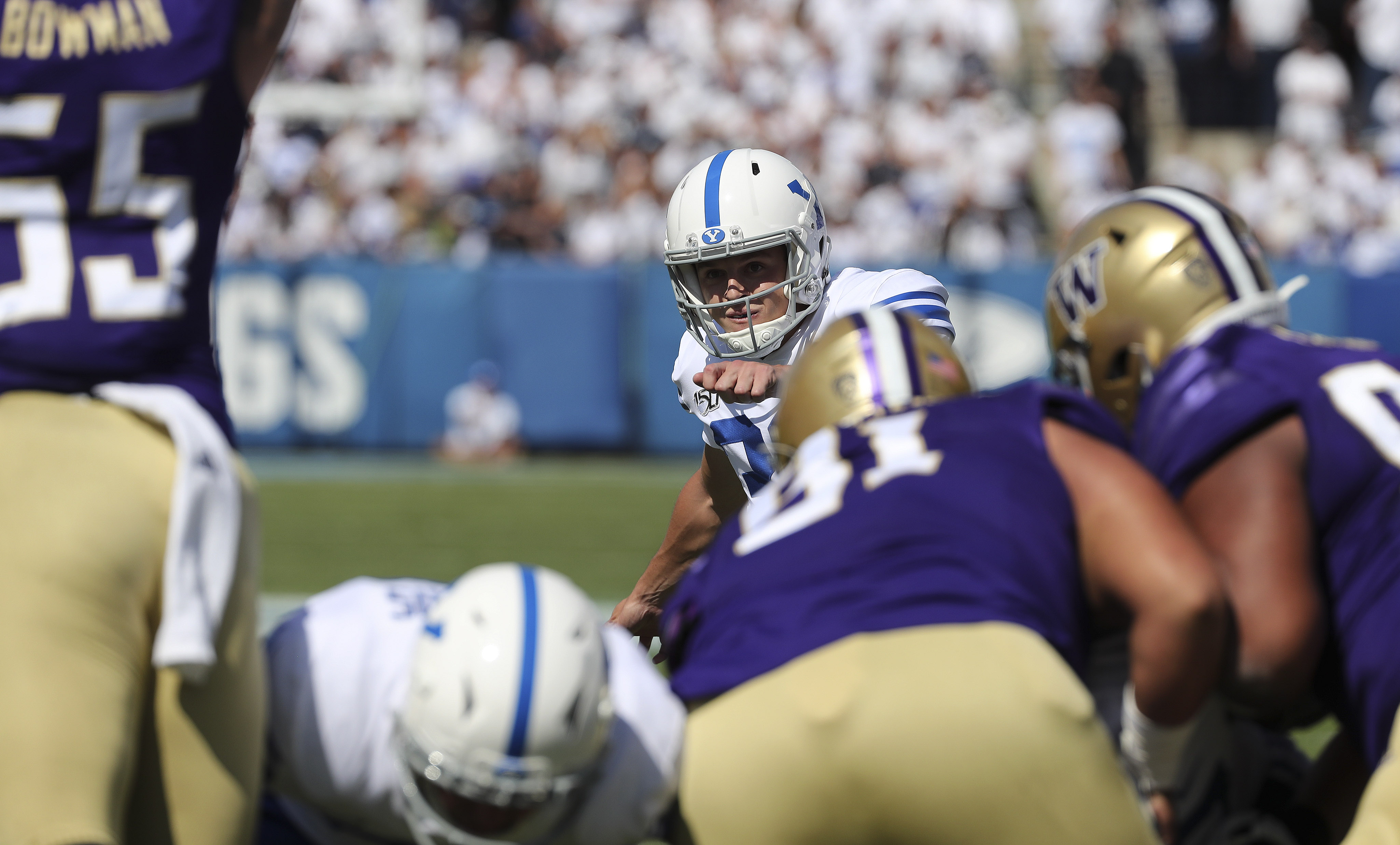 Brigham Young Cougars place kicker Jake Oldroyd (39) misses an extra point in Provo on Saturday, Sept. 21, 2019. (Photo: Jeffrey D. Allred, KSL)