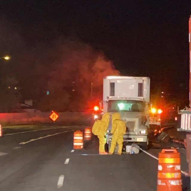Hazmat teams respond to overnight West Valley semitruck fire
