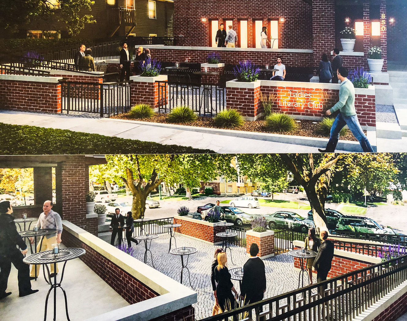 Artist rendering of what outdoor renovations to Clubhouse could look like in the future after new renovations. (Photo: Clubhouse)