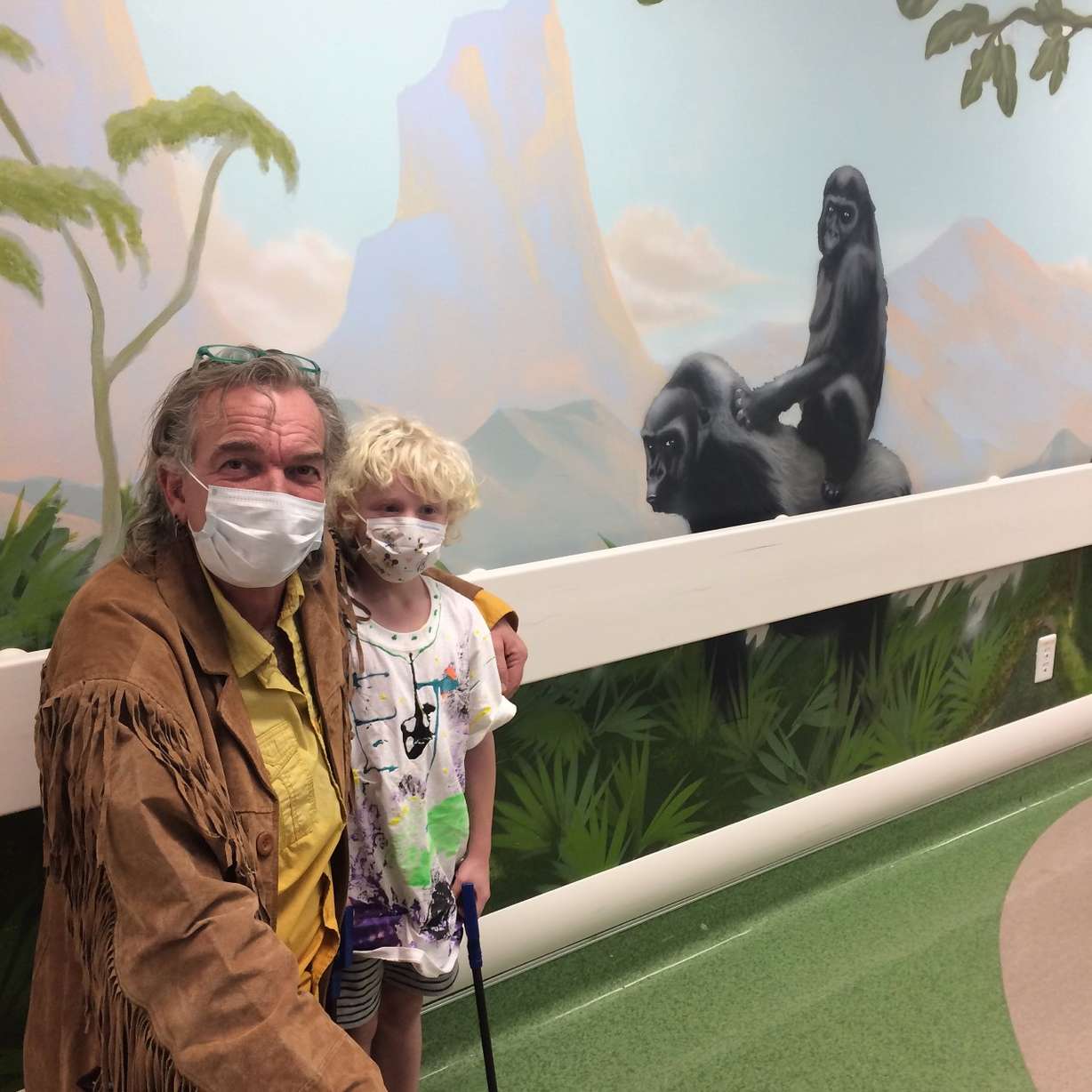 Elliott Hales, age 11, of Salt Lake City, has cystic fibrosis. The murals his uncle painted inspire him to stay strong during long hospital stays. (Photo: KSL TV)