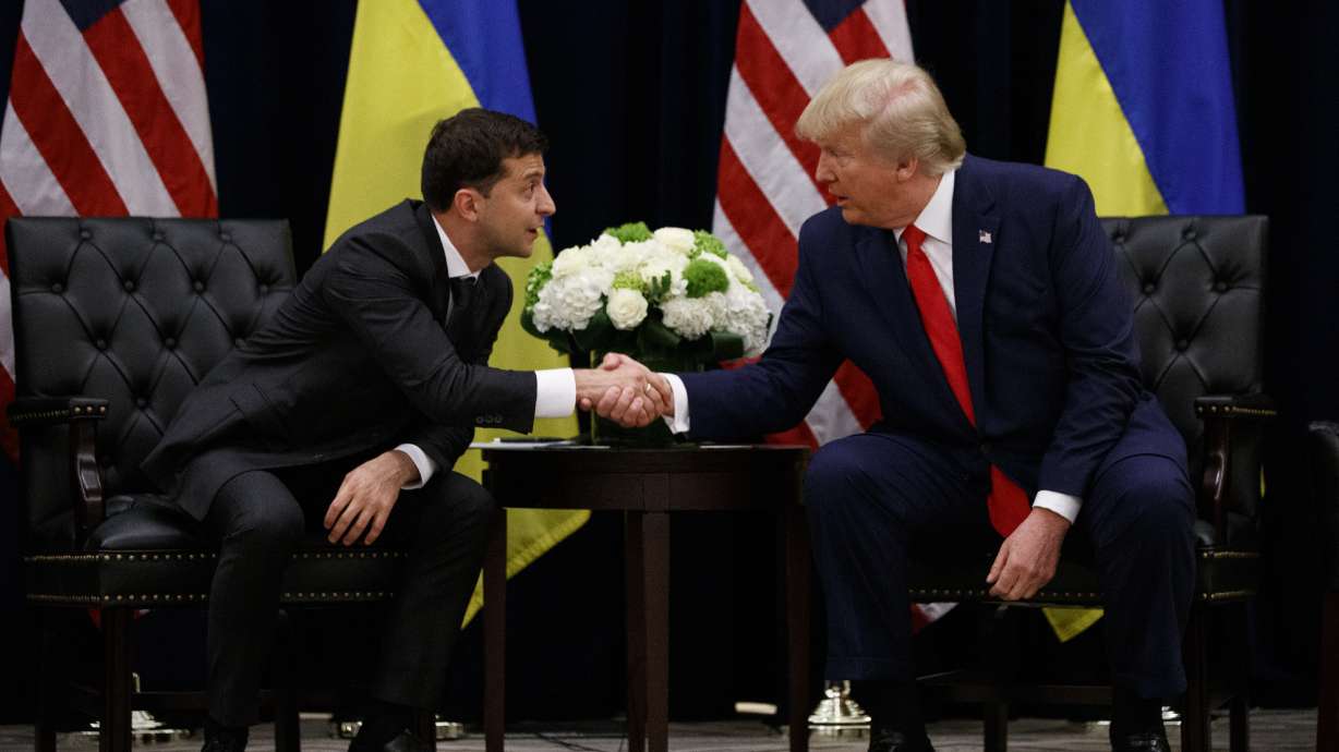 Jokes and Miss Universe as Trump, Ukraine leader meet