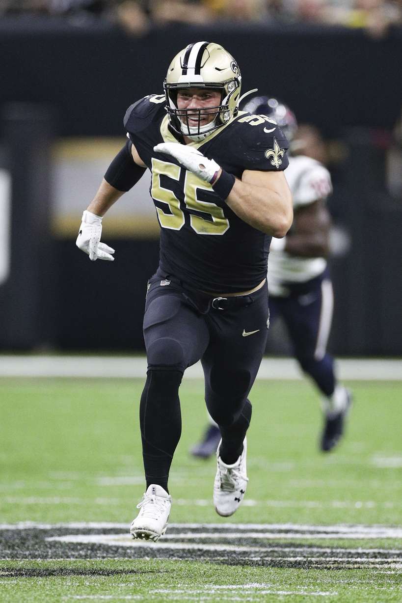 New Orleans Saints linebacker Kaden Elliss on Sept. 25, 2019.