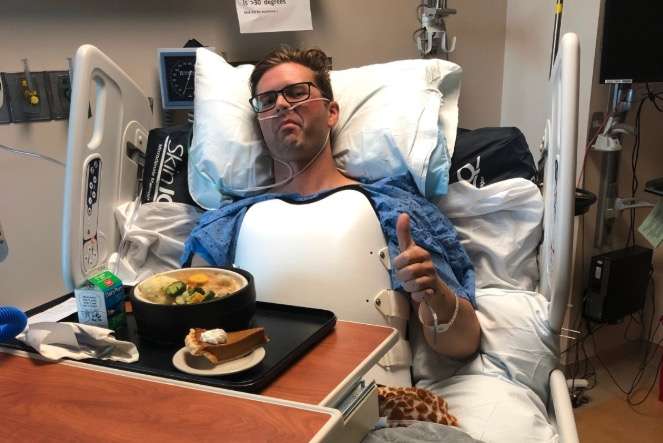 Austin Patten recovers after the accident that left him paralyzed. (Courtesy Austin and Jill Patten)