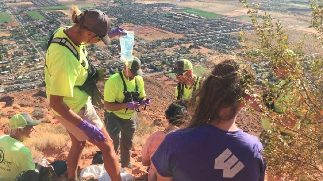 Helicopter pilot performs one-skid ‘hot landing’ to airlift sick hiker from side of mountain