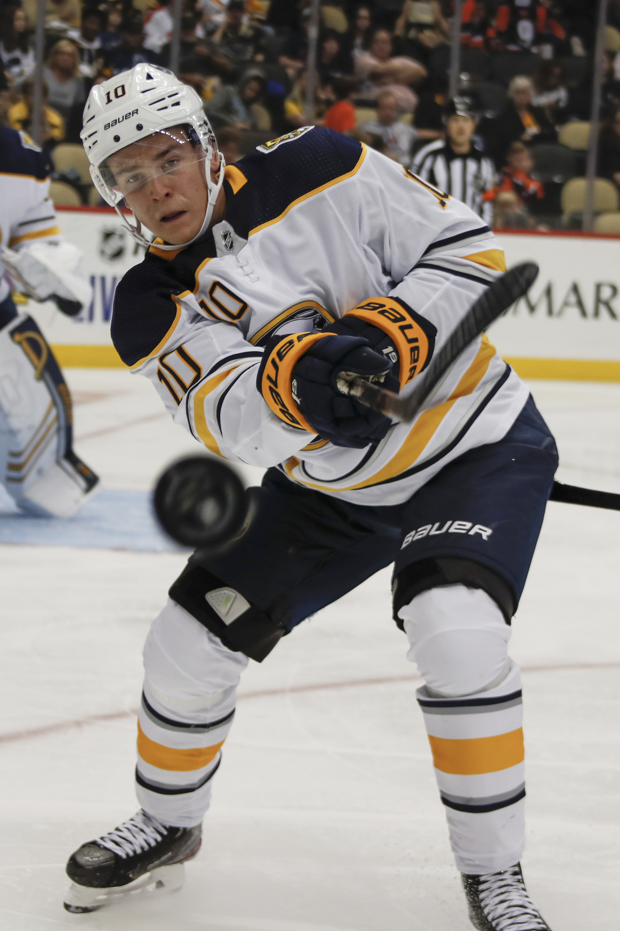Sabres set roster by demoting Olofsson, Jokiharju to minors