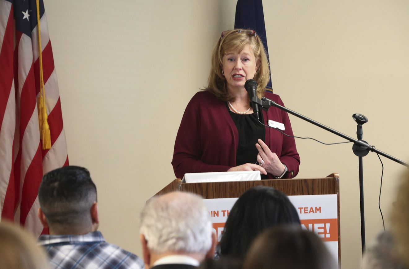 Cathy Lacy, director of the U.S. Census Bureau’s Denver regional office, speaks during the grand opening of the Salt Lake City-area census office in South Salt Lake on Tuesday, Oct. 1, 2019. (Photo: Jeffrey D. Allred, KSL)