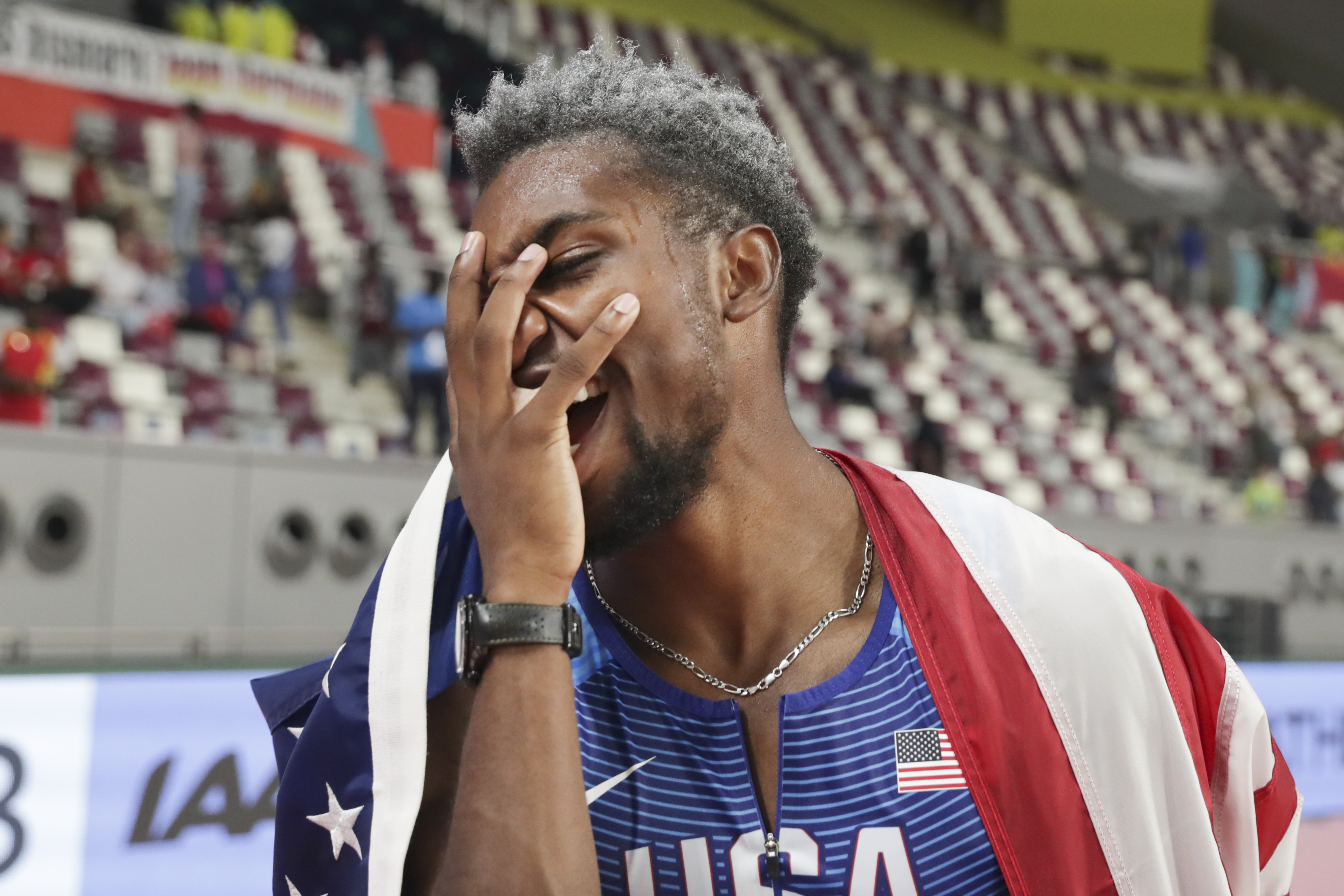 Living up to the hype: Lyles takes gold at worlds in 200