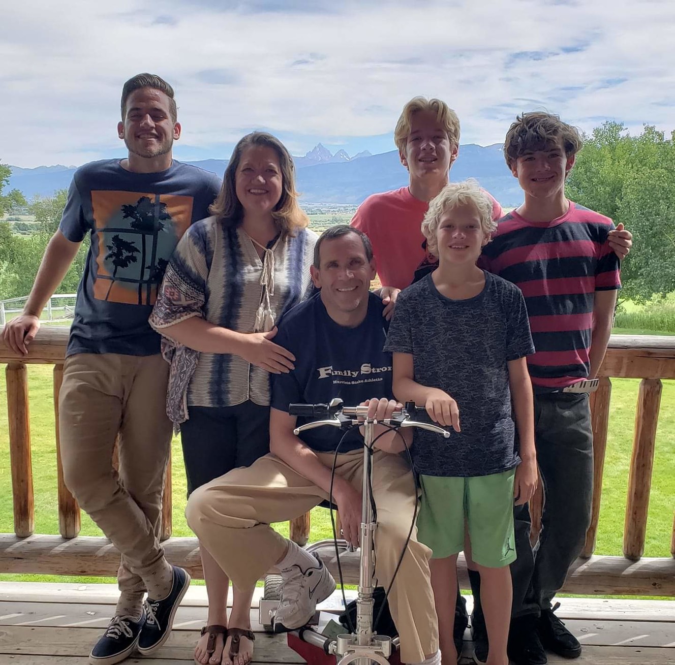 Brian Connolly (middle) with his wife Julie (left) and their four sons. (Photo: Lisa Madsen)