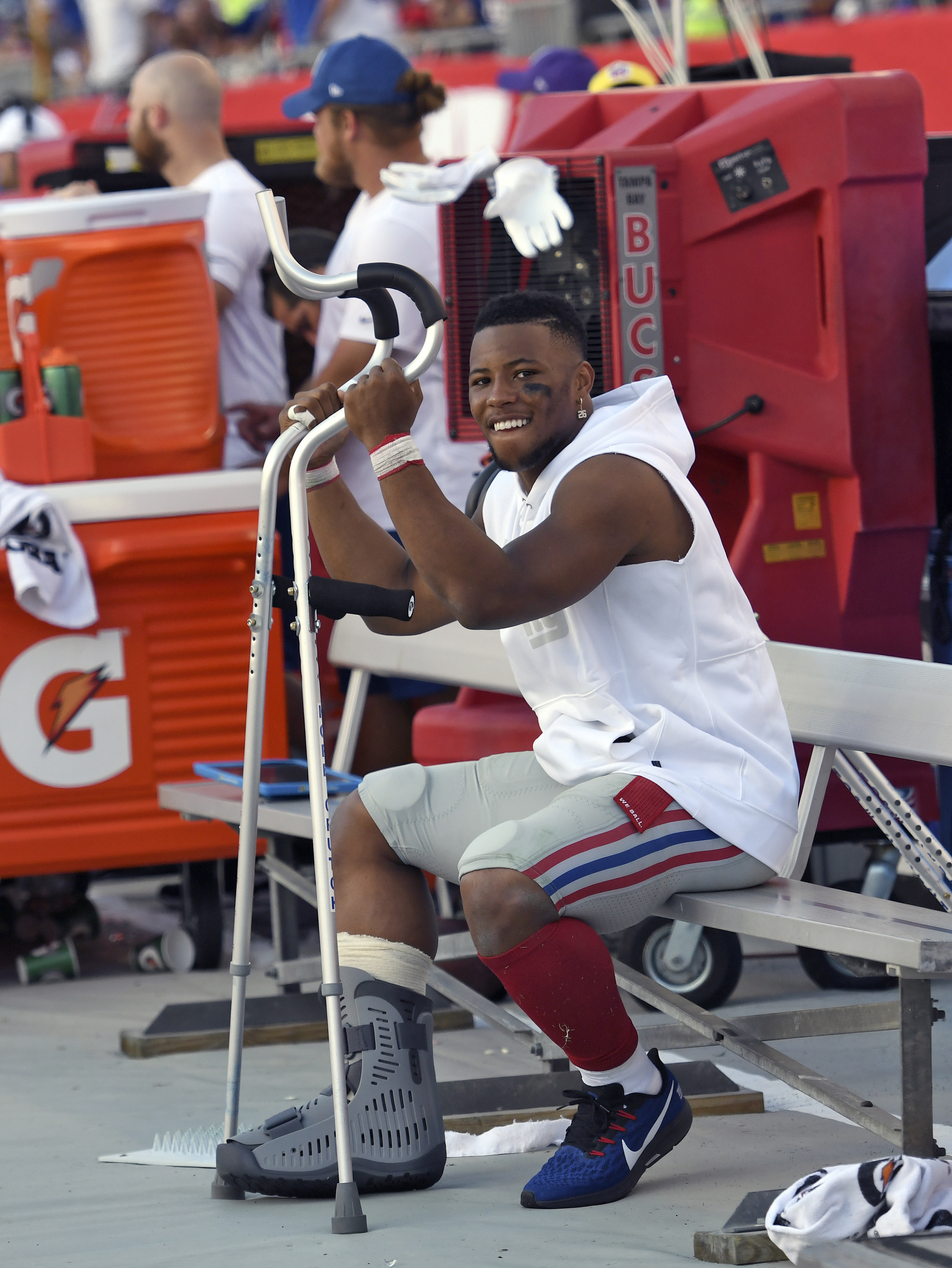 Ankle keeps Giants RB Barkley out for Vikings on Sunday