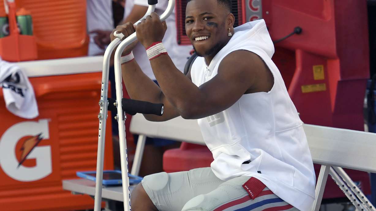 Ankle keeps Giants RB Barkley out for Vikings on Sunday