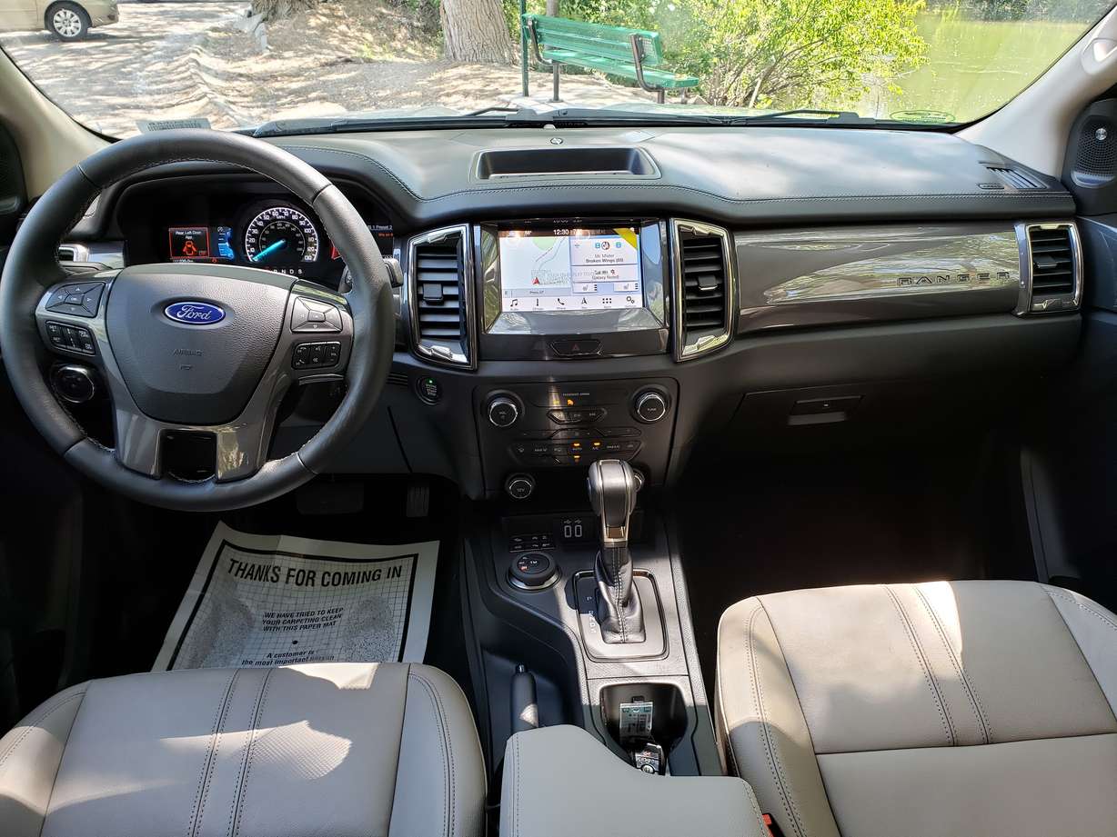 The 2019 Ford Ranger Lariat's interior and dash. (Photo: Mike Stapley, KSL.com Contributor)