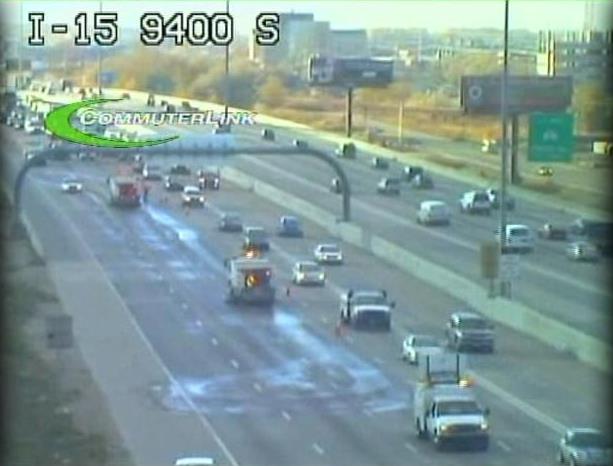 Truck Carrying Gravel Spilled Its Load on I-15