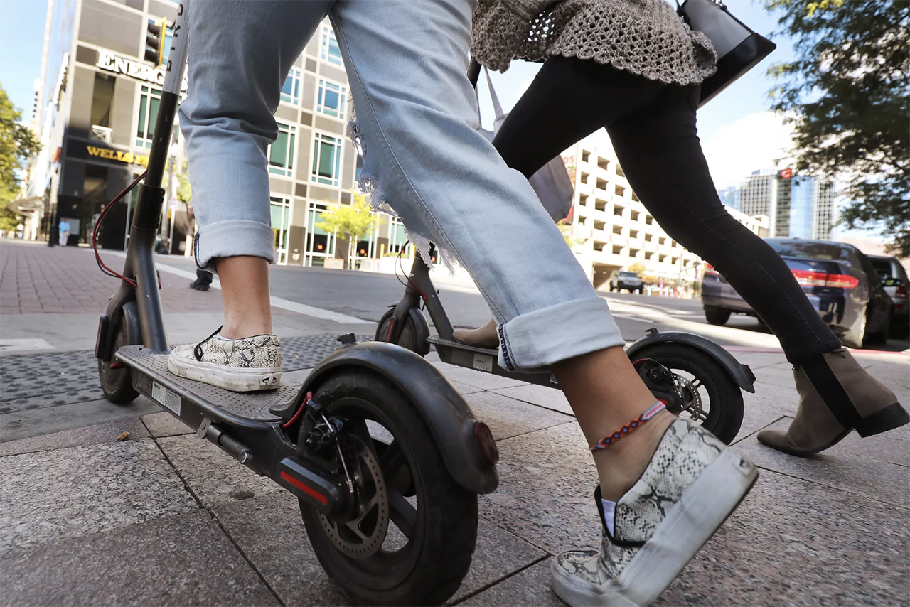 Scooters in Salt Lake City Oct. 5, 2018. Police are investigating thefts of dozens of electric scooters in Salt Lake City that have then been reprogrammed and sold for well below market value.