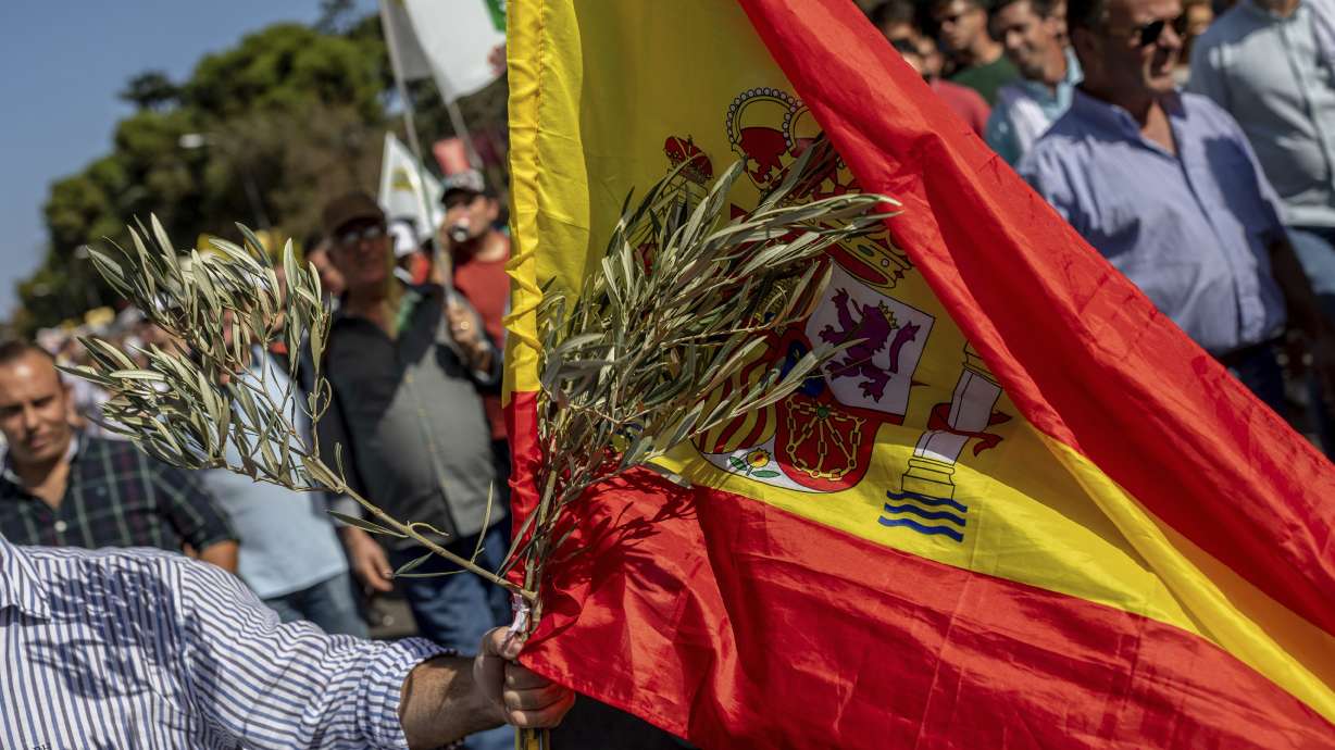 Spain: Olive farmers protest low prices, US tariff plans