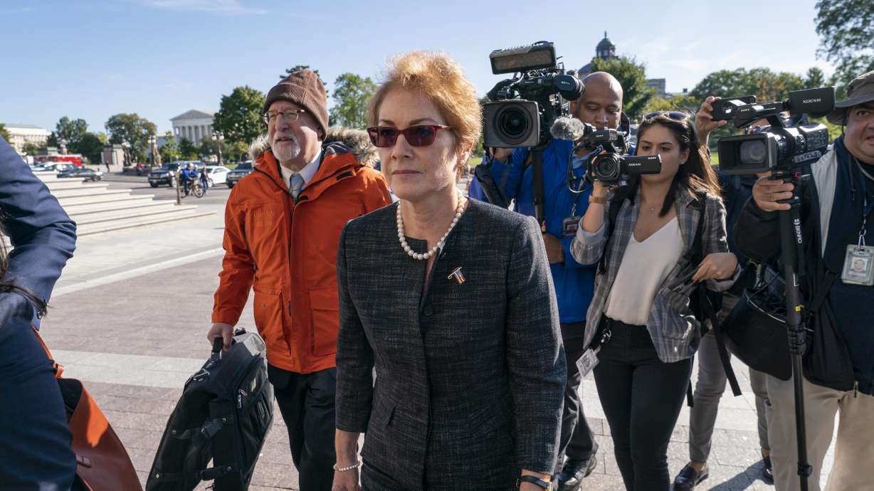 Former Ukraine envoy testifies Trump pushed to oust her