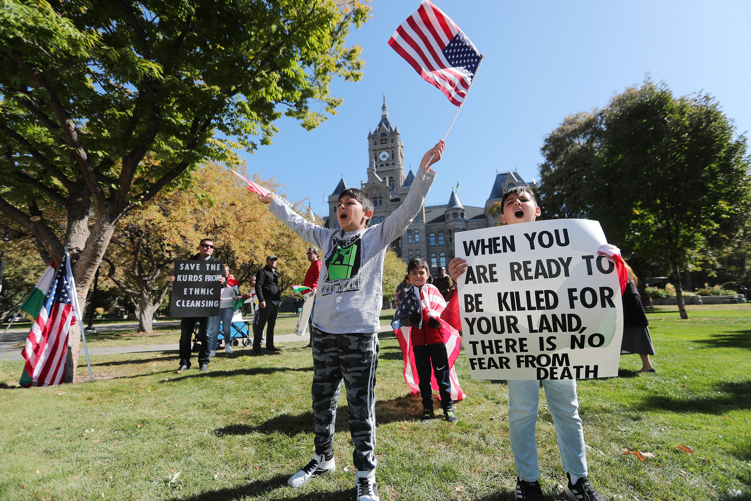 Utah Kurdish community rallies against decision to withdraw U.S. troops from Syria