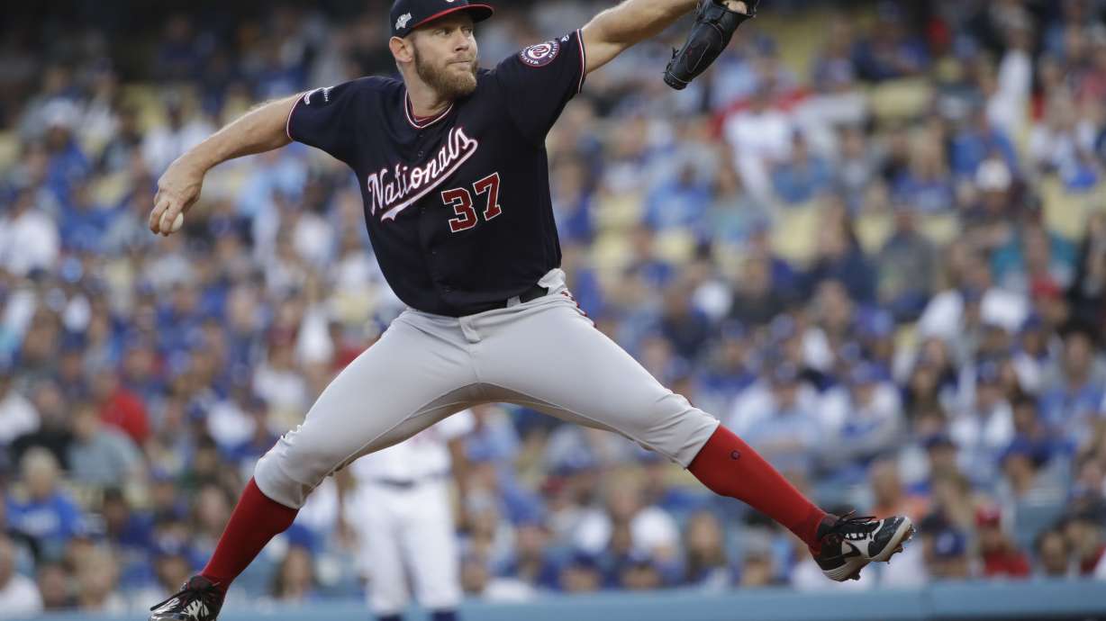 LEADING OFF: Strasburg, Nats lead Cards 2-0, Stanton hurt