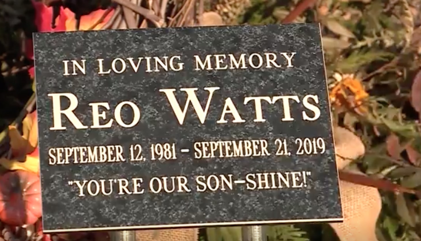 Wendy Harmon visits the gravesite of her son, Reo Watts. Watts was killed in the Utah State Prison in September 2019. (Photo: KSL TV.)