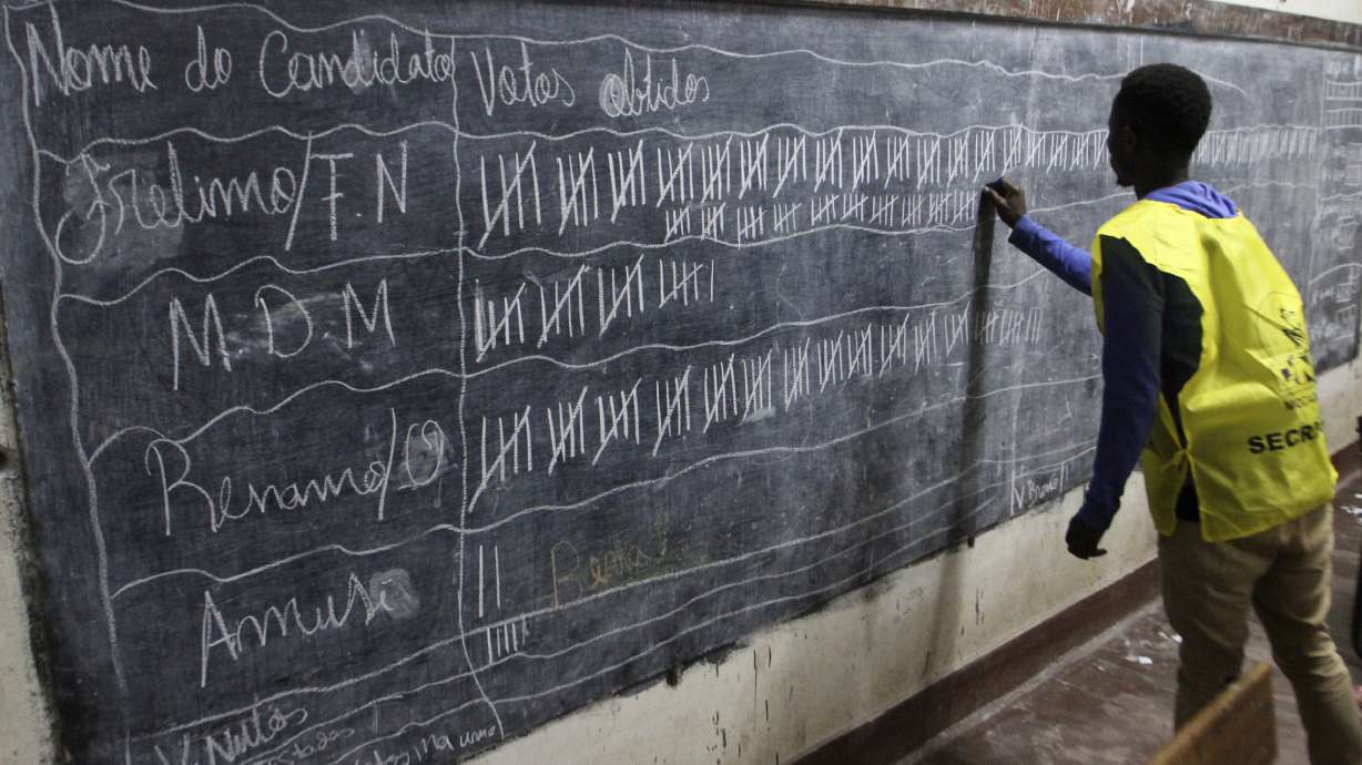 Mozambique counts votes amid sporadic protests