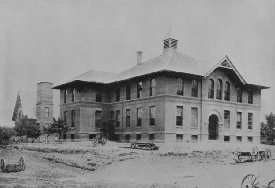 An undated photo of the New West Academy that was built in 1887. The building, which was renamed many times during its existence, was torn down in 1959. (Photo: Utah State History)