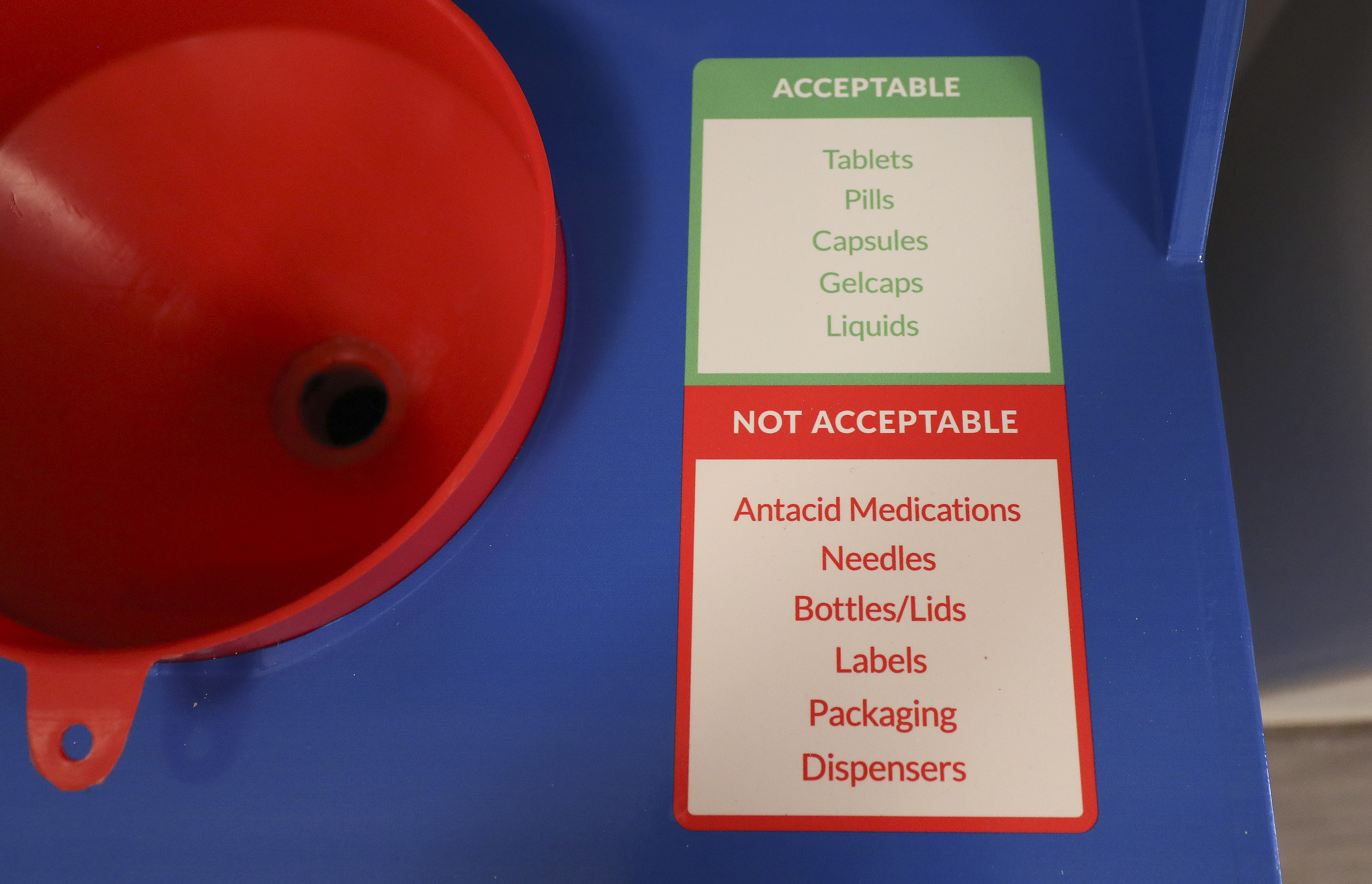 A NarcX kiosk is pictured at Riverton City Hall on Wednesday, Oct. 16, 2019. The kiosk allows for onsite destruction of unused or expired medications. (Jeffrey D. Allred, KSL)