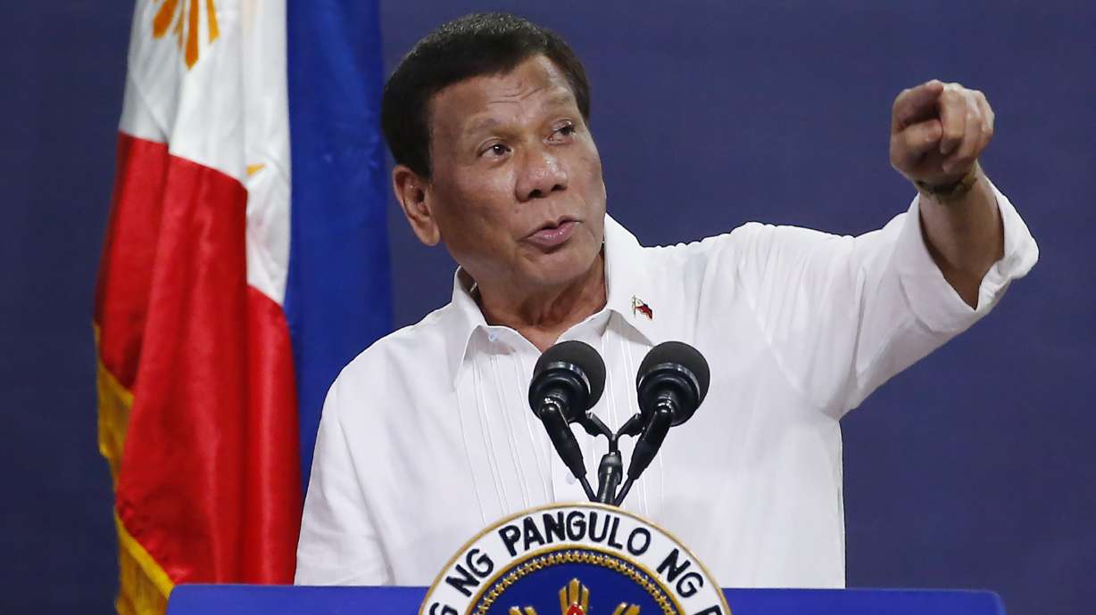 Philippine president bruised, scratched from motorcycle fall