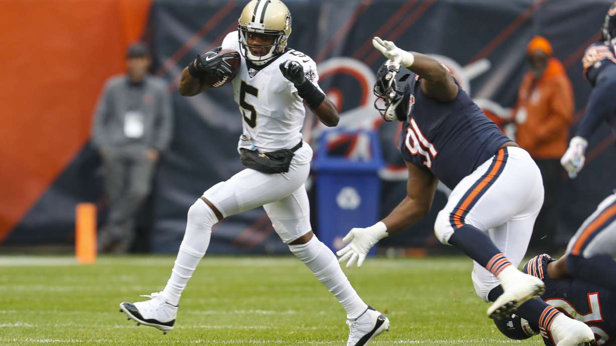 Bridgewater throws for 2 TDs, surging Saints top Bears 36-25