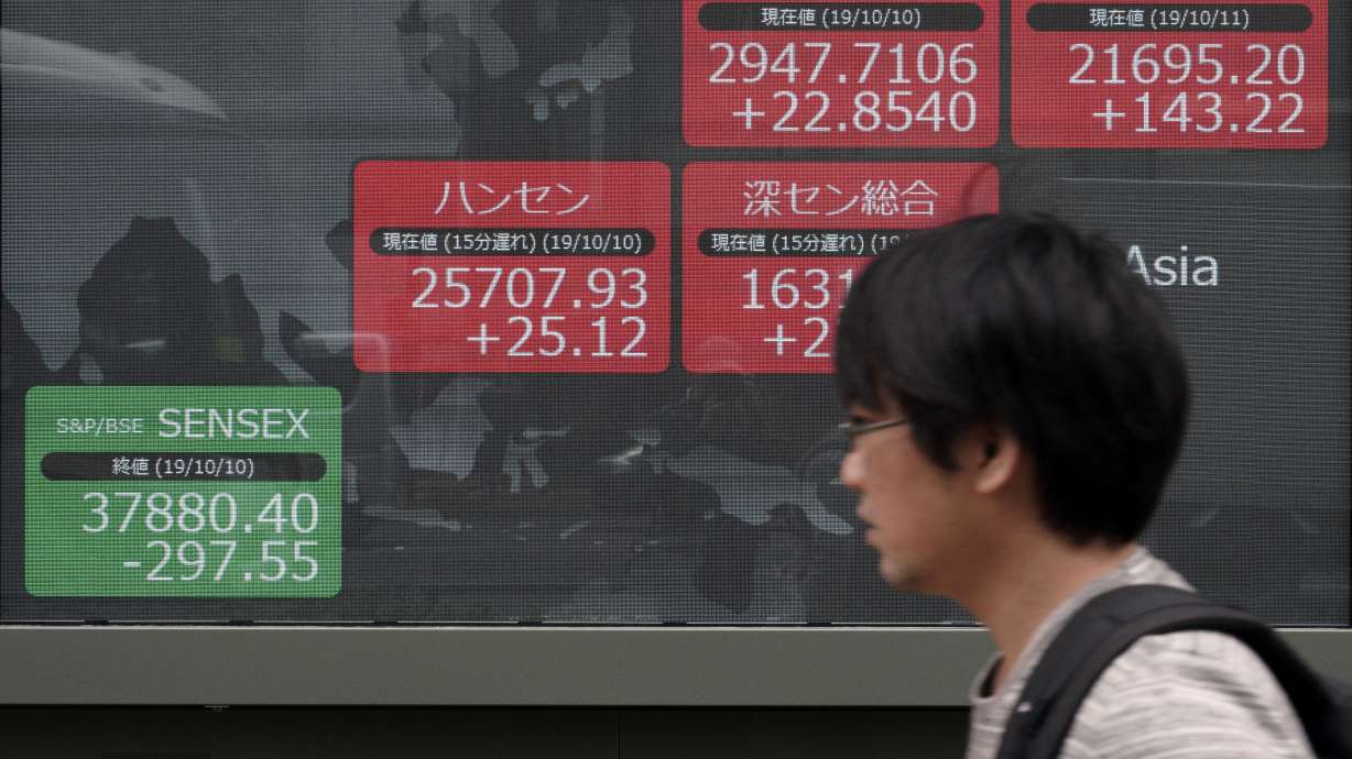 World shares gain on upbeat comment on China-US trade talks