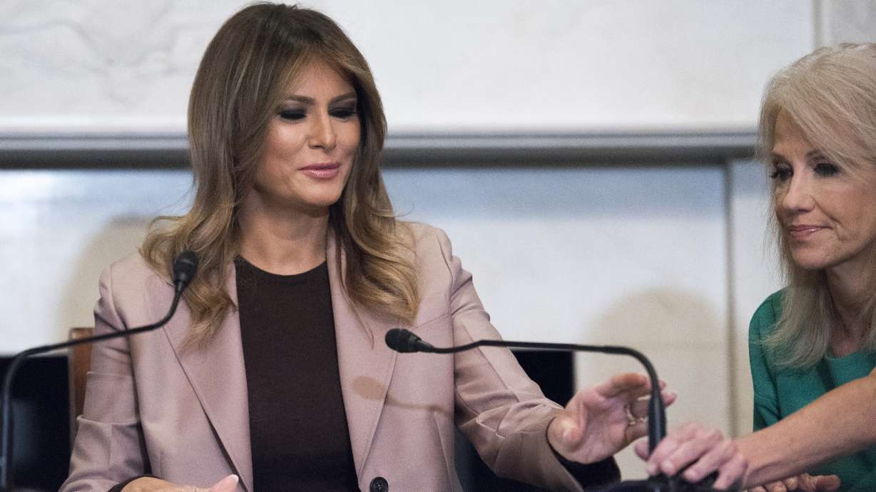First lady speaks on opioids in only solo trip to Congress
