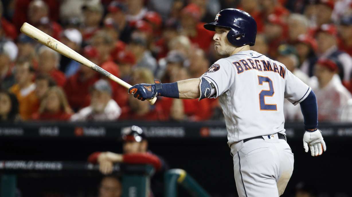 Slumping Astros star Bregman breaks loose, slams Nationals