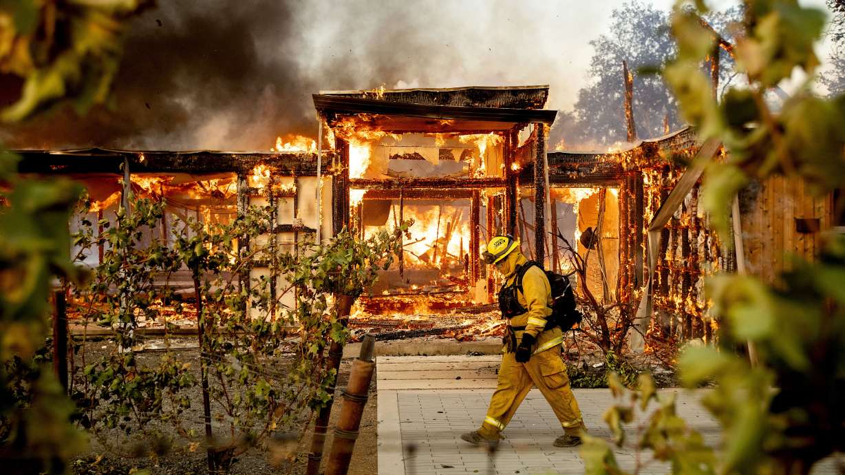 The Latest: Crews make progress against California blaze