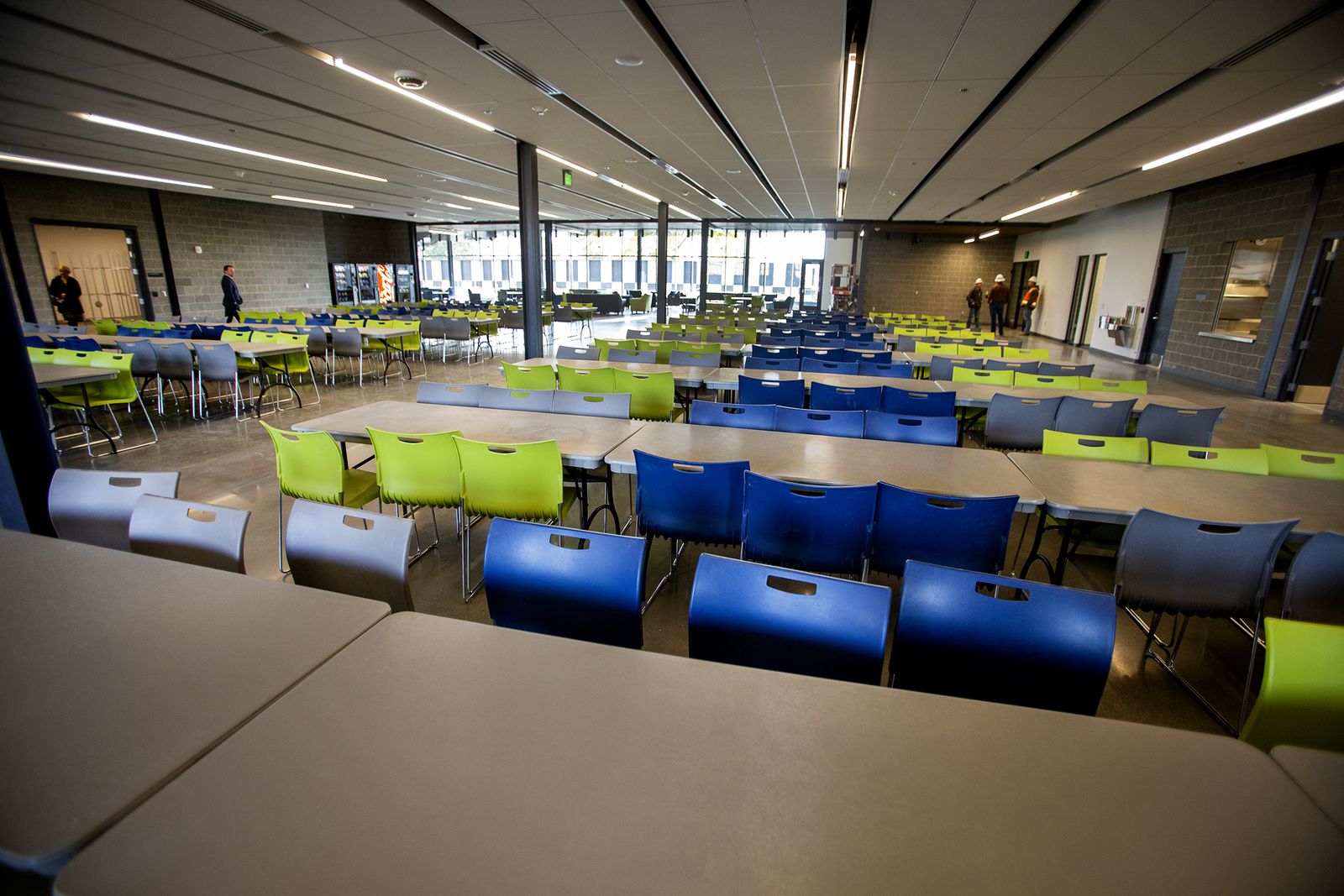 The cafeteria of the new men’s resource center in South Salt Lake is pictured on Monday, Oct. 28, 2019. Rocky Mountain Power, the S&P Andersen Foundation and Auric Energy donated $1.2 million to the three homeless resource centers for the rooftop solar arrays installed on each facility. (Photo: Scott G Winterton, KSL)