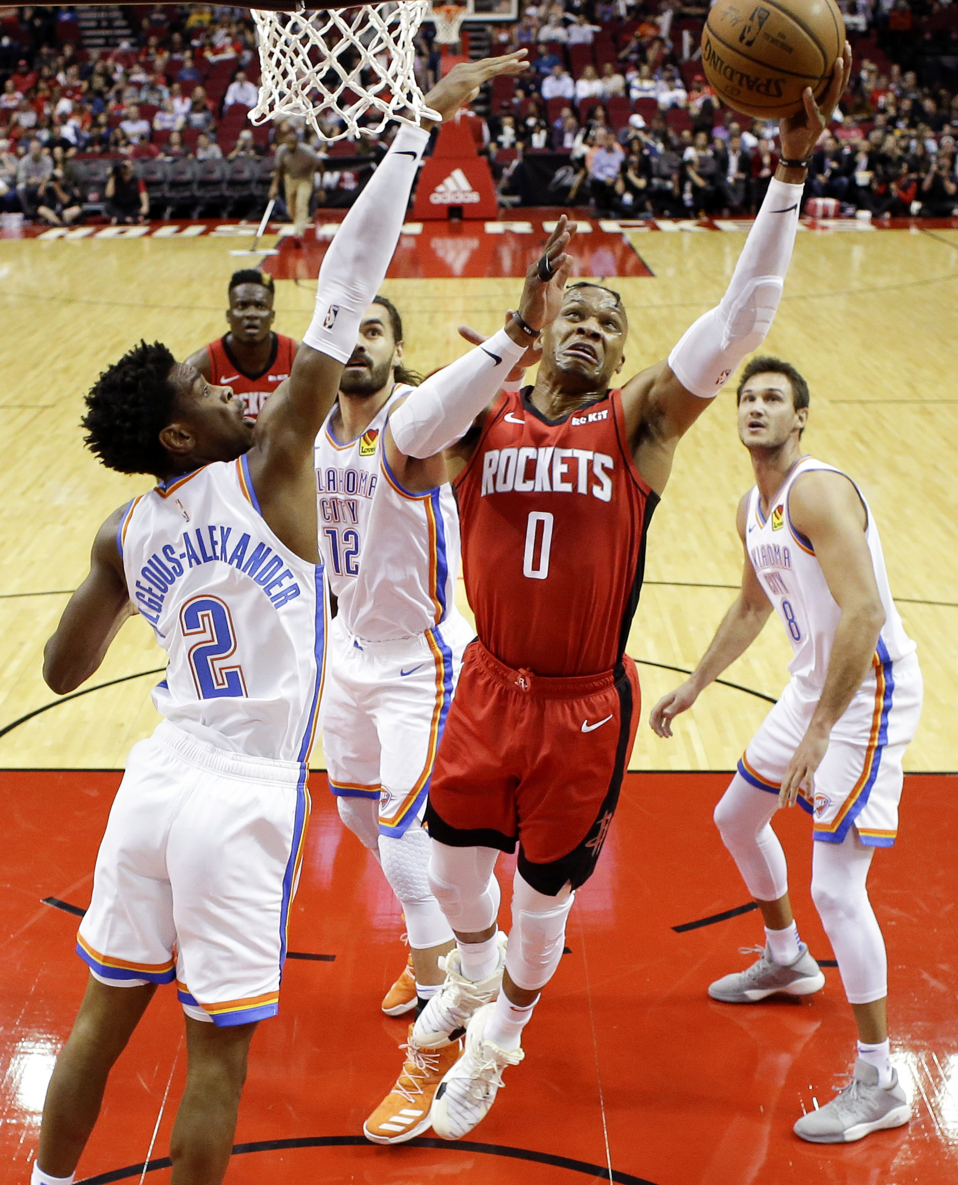 Westbrook scores 21 as Rockets beat Thunder 116-112