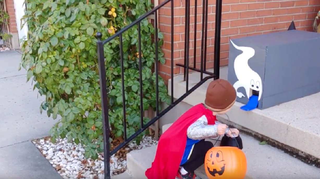 Have You Seen This? Family builds candy dispensary for Halloween