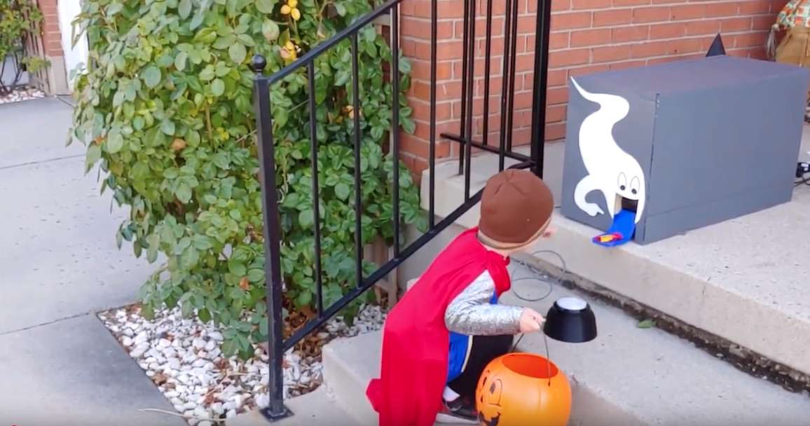 Brent and Marsha Barker build a candy dispensary so that they could have time away from the house on Halloween and go trick-or-treating with their children and still be able to hand out candy. (Courtesy: Brent and Marsha Barker)